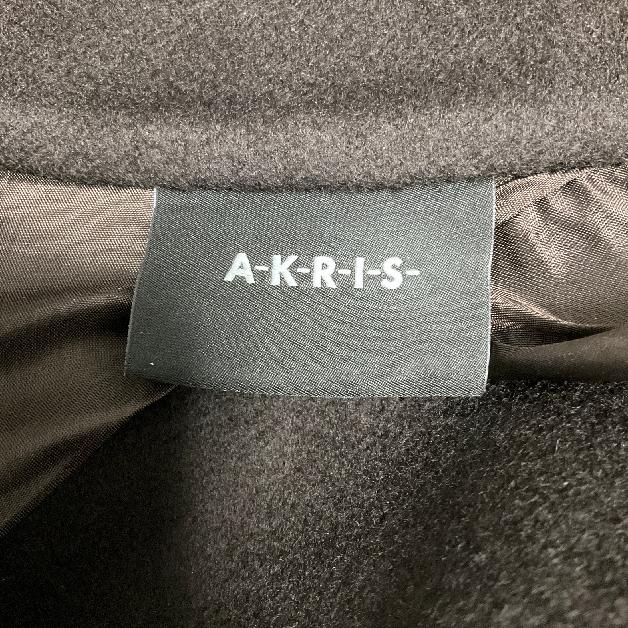 Akris Brown Cashmere and Lamb Leather Mid Length Coat