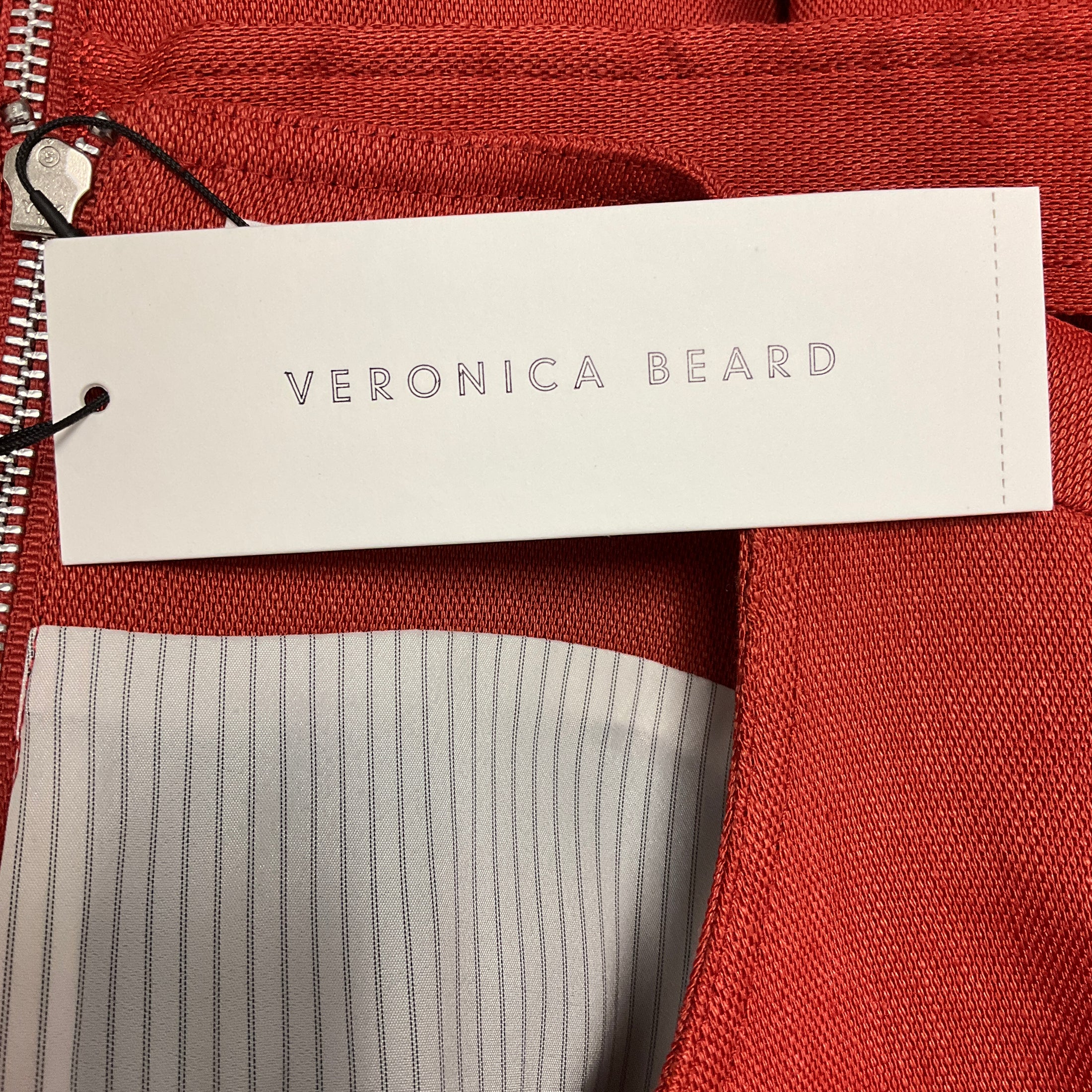 Veronica Beard Clay Sadira Belted V-Neck Linen Mini Dress