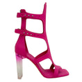 Load image into Gallery viewer, Rick Owens Fuchsia Leather Ankle Spartans Sandals
