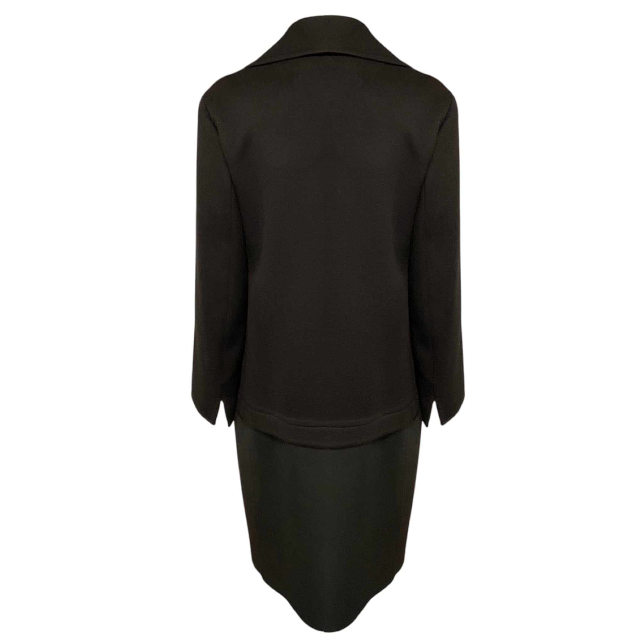 Akris Brown Cashmere and Lamb Leather Mid Length Coat