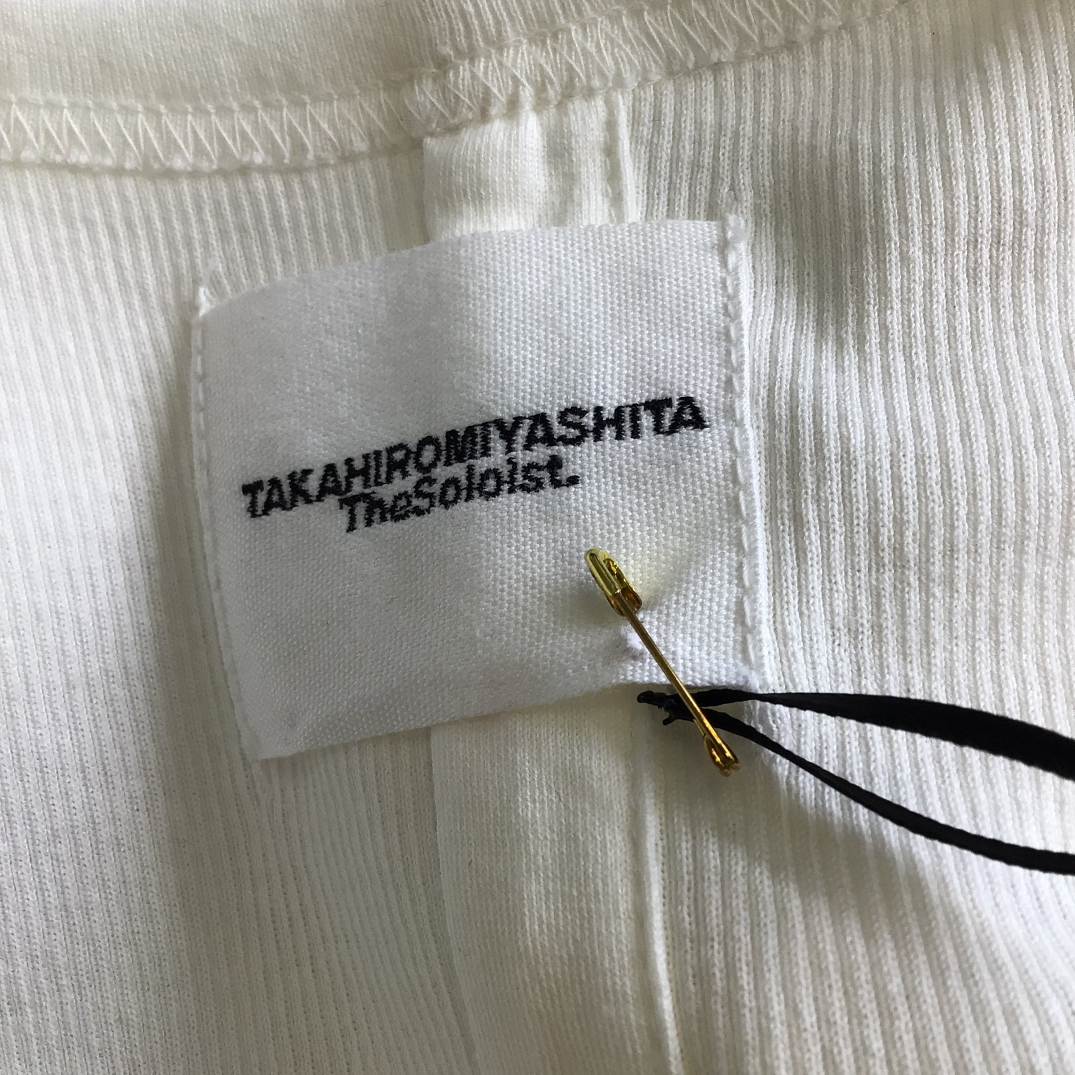 Takahiromiyashita The Soloist White / Silver Embellished Fringe Detail Ribbed Tank Top
