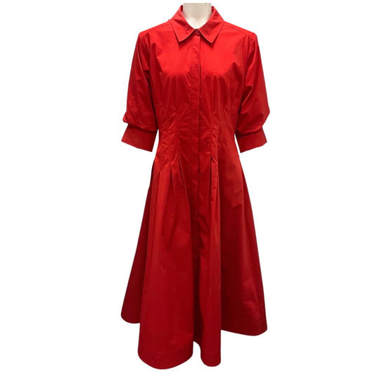 Simkhai Crimson Jazz Pintuck Midi Dress