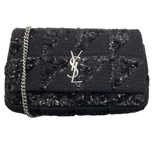 Saint Laurent Black Jamie Medium Sequin Embellished Shoulder Bag