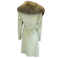 Load image into Gallery viewer, Fleurette Mojito Fox Fur Collared Belted Wool Coat
