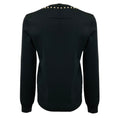 Load image into Gallery viewer, Givenchy Black / Silver Ball Embellished Long Sleeved V-Neck Wool Knit Sweater
