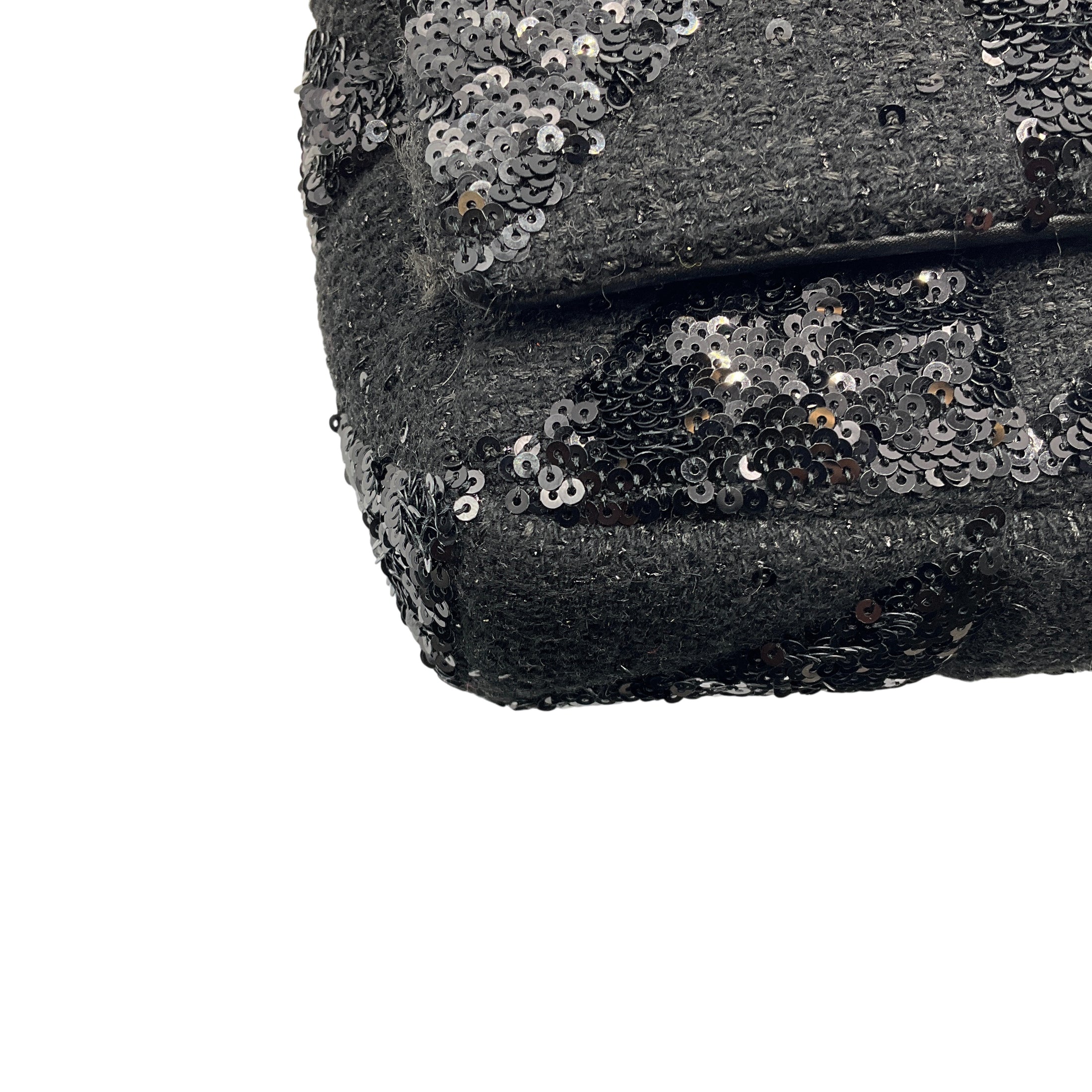 Saint Laurent Black Jamie Medium Sequin Embellished Shoulder Bag