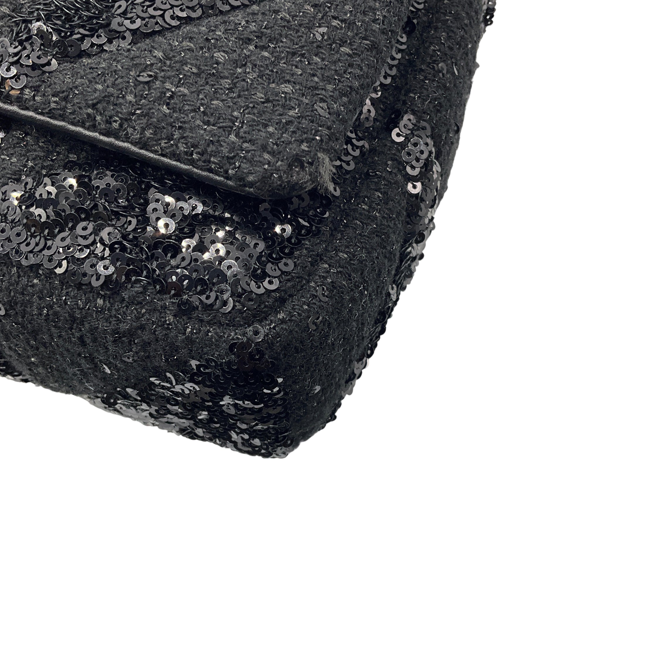 Saint Laurent Black Jamie Medium Sequin Embellished Shoulder Bag