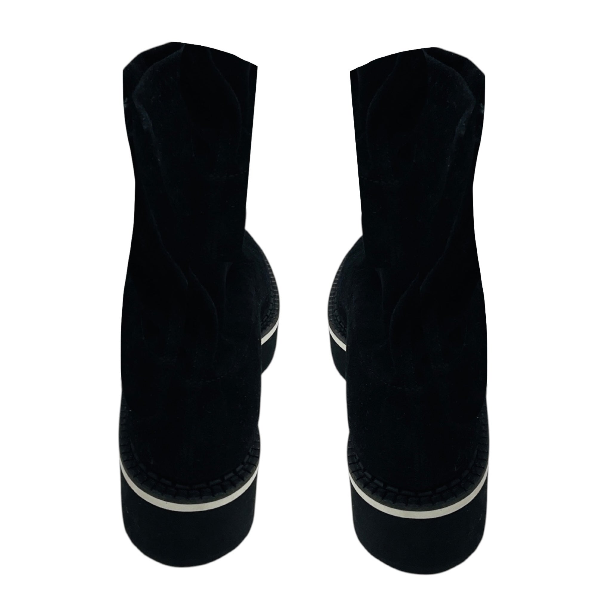Robert Clergerie Black Berta Suede Pull On Ankle Boots