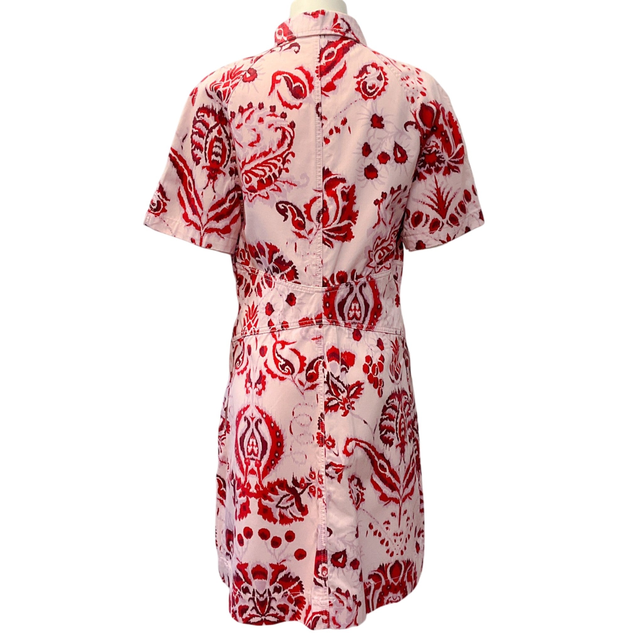 Etro Pink Floral Paisley Cotton Shirt Dress