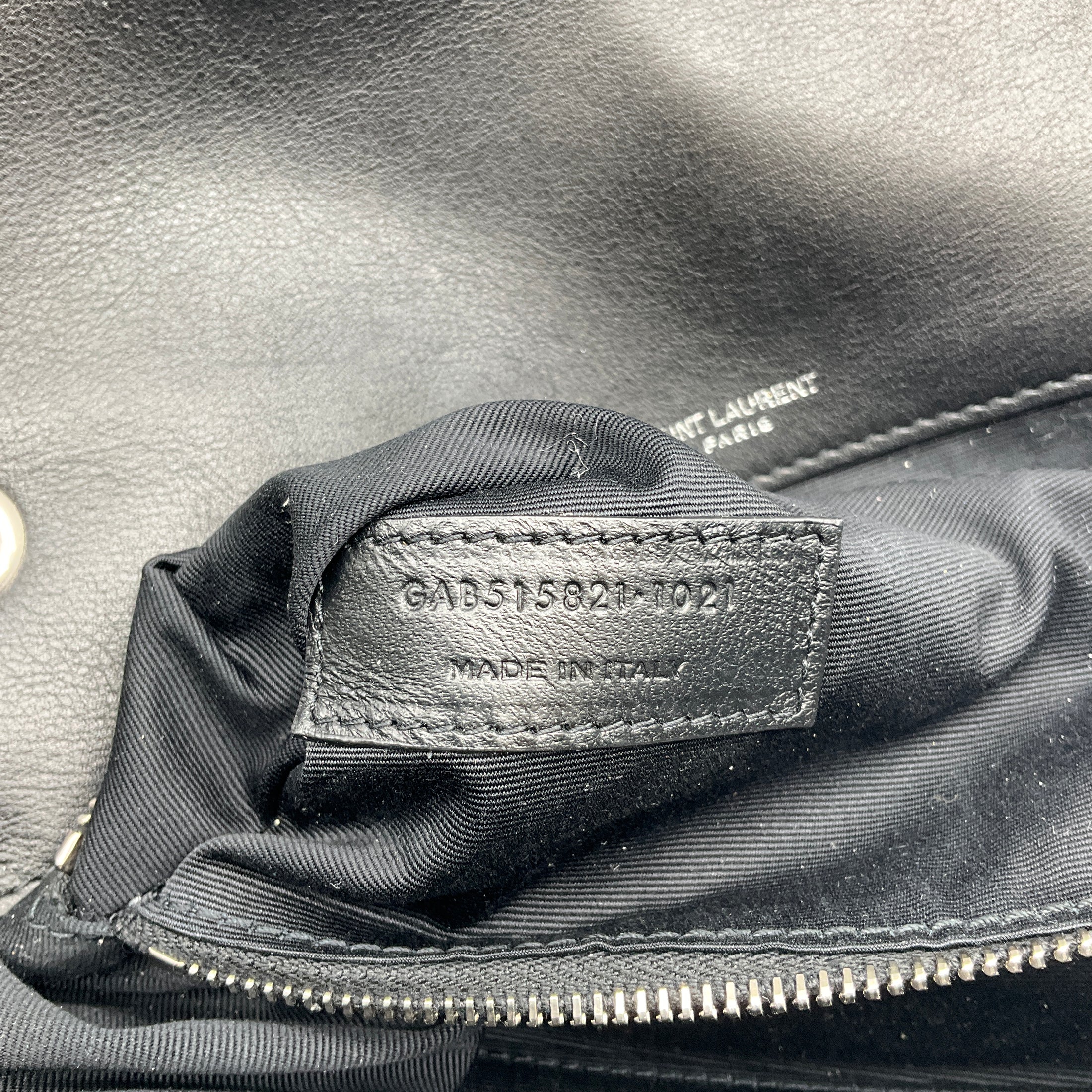 Saint Laurent Black Jamie Medium Sequin Embellished Shoulder Bag