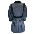 Load image into Gallery viewer, Andrew Gn Navy Blue / Black Mink Fur Trimmed Brocade Coat
