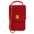 Load image into Gallery viewer, Chanel Red / Purple Multi 2023 Tweed Mini Flap Handle Bag
