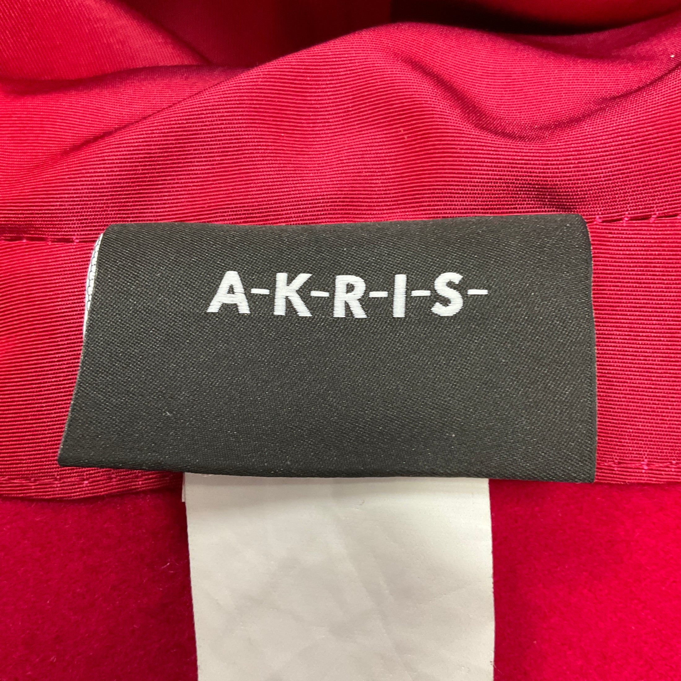 Akris Red Cashmere Lined Tessuto Parka Coat