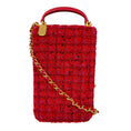 Load image into Gallery viewer, Chanel Red / Purple Multi 2023 Tweed Mini Flap Handle Bag
