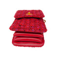 Load image into Gallery viewer, Chanel Red / Purple Multi 2023 Tweed Mini Flap Handle Bag
