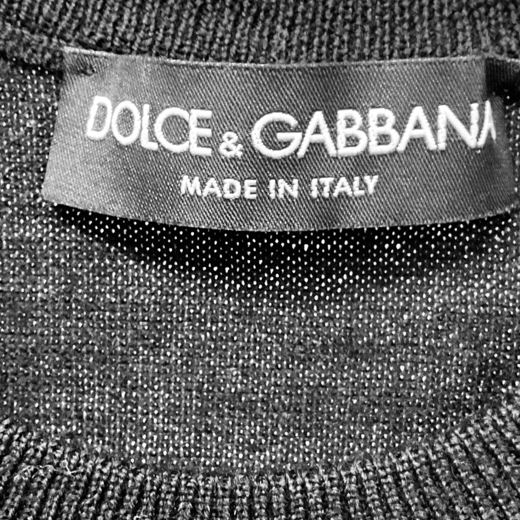 Dolce & Gabbana Black Wool Knit Cardigan Sweater and Tank Top Set