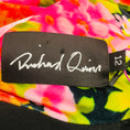 Load image into Gallery viewer, Richard Quinn Orange Multi Ruched Floral Velvet Mini Dress
