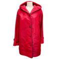 Load image into Gallery viewer, Akris Red Cashmere Lined Tessuto Parka Coat
