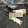 Load image into Gallery viewer, Versace Blue / Black Logo Bathrobe
