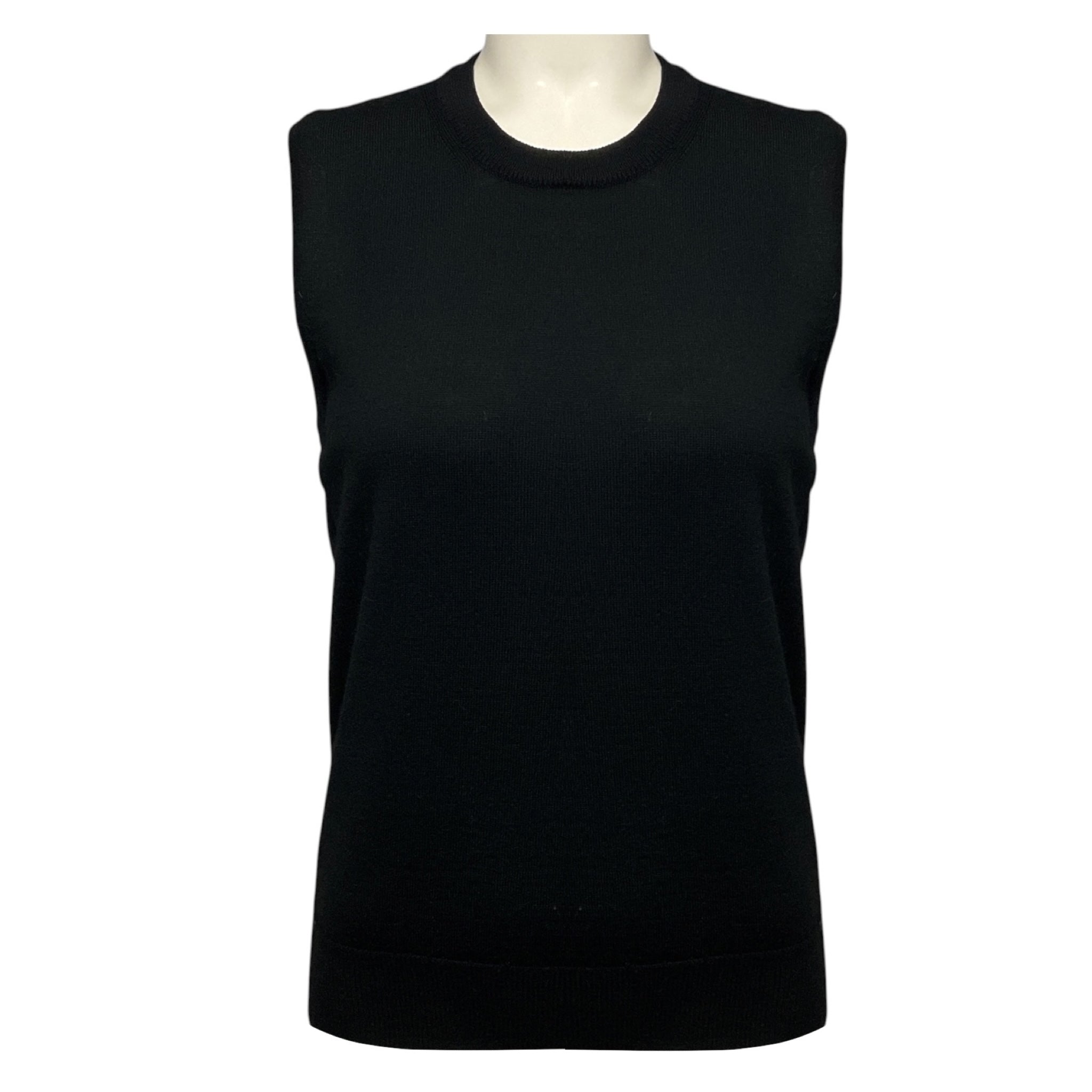 Dolce & Gabbana Black Wool Knit Cardigan Sweater and Tank Top Set
