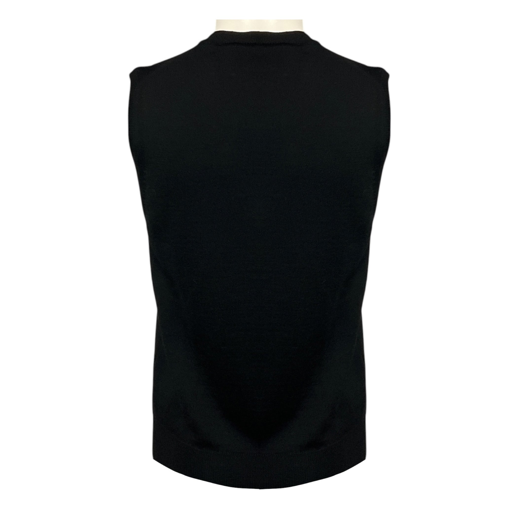 Dolce & Gabbana Black Wool Knit Cardigan Sweater and Tank Top Set