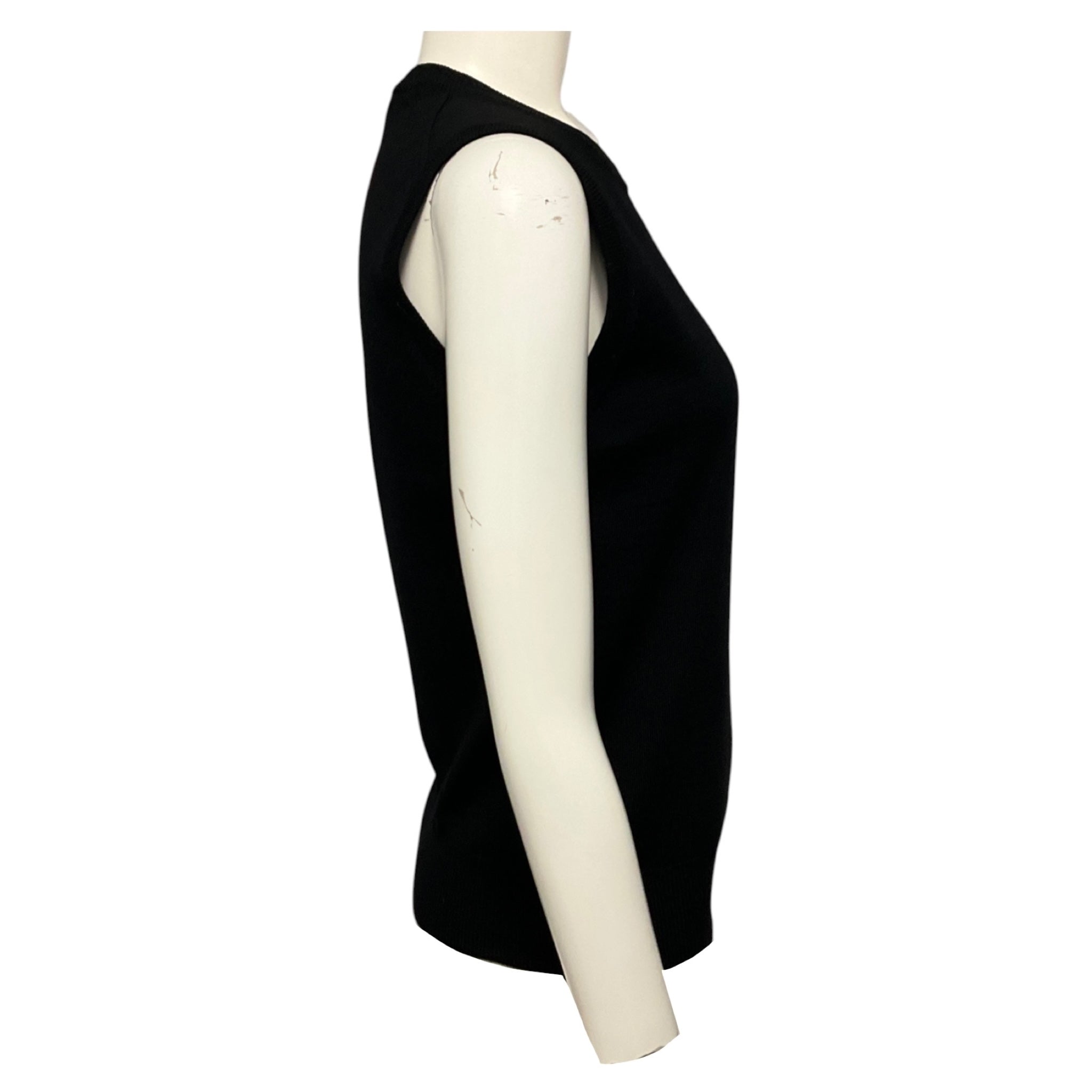 Dolce & Gabbana Black Wool Knit Cardigan Sweater and Tank Top Set