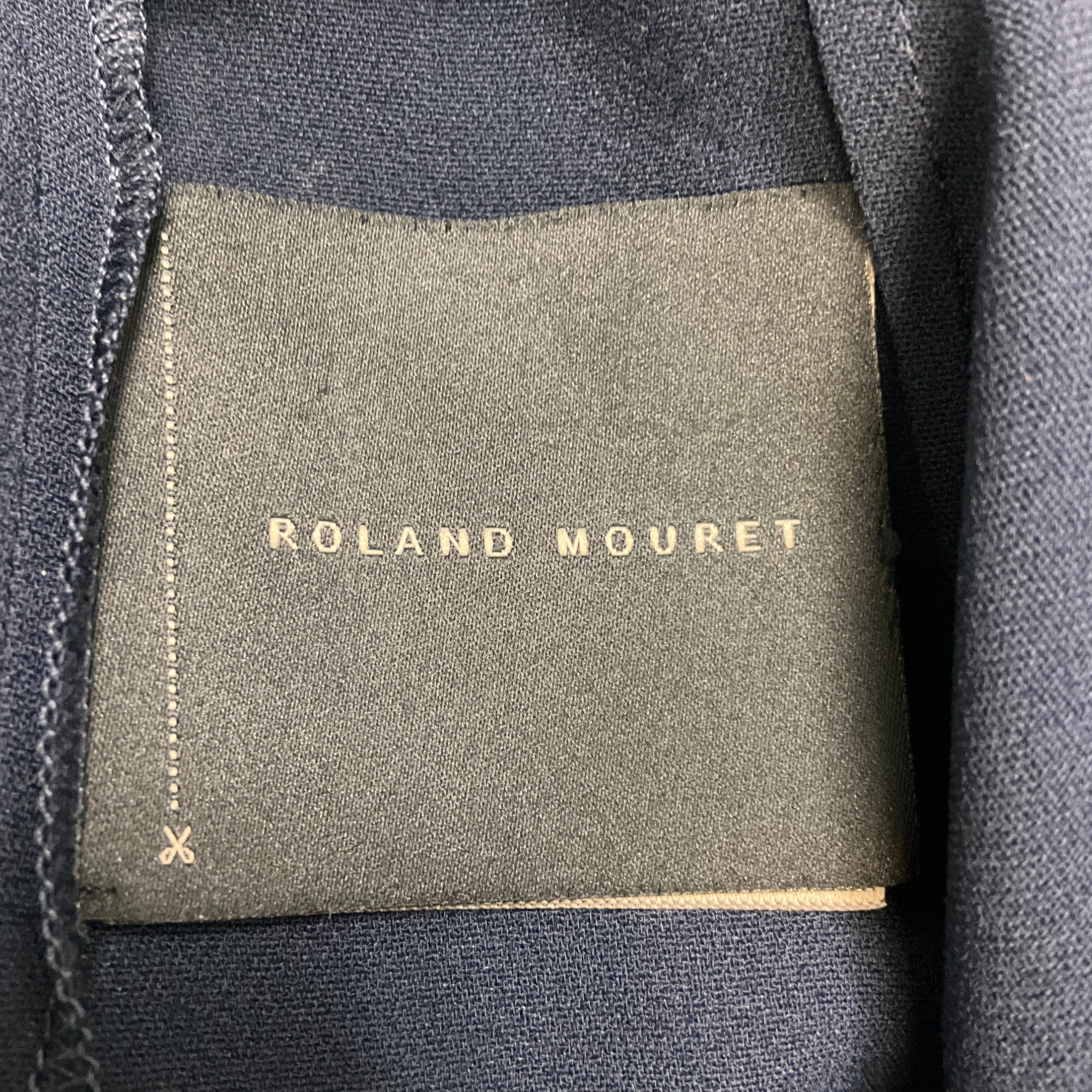 Roland Mouret Navy Blue Sleeveless Crepe Jumpsuit