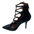 Load image into Gallery viewer, Givenchy Black / Silver Studded Leather Caged Heels
