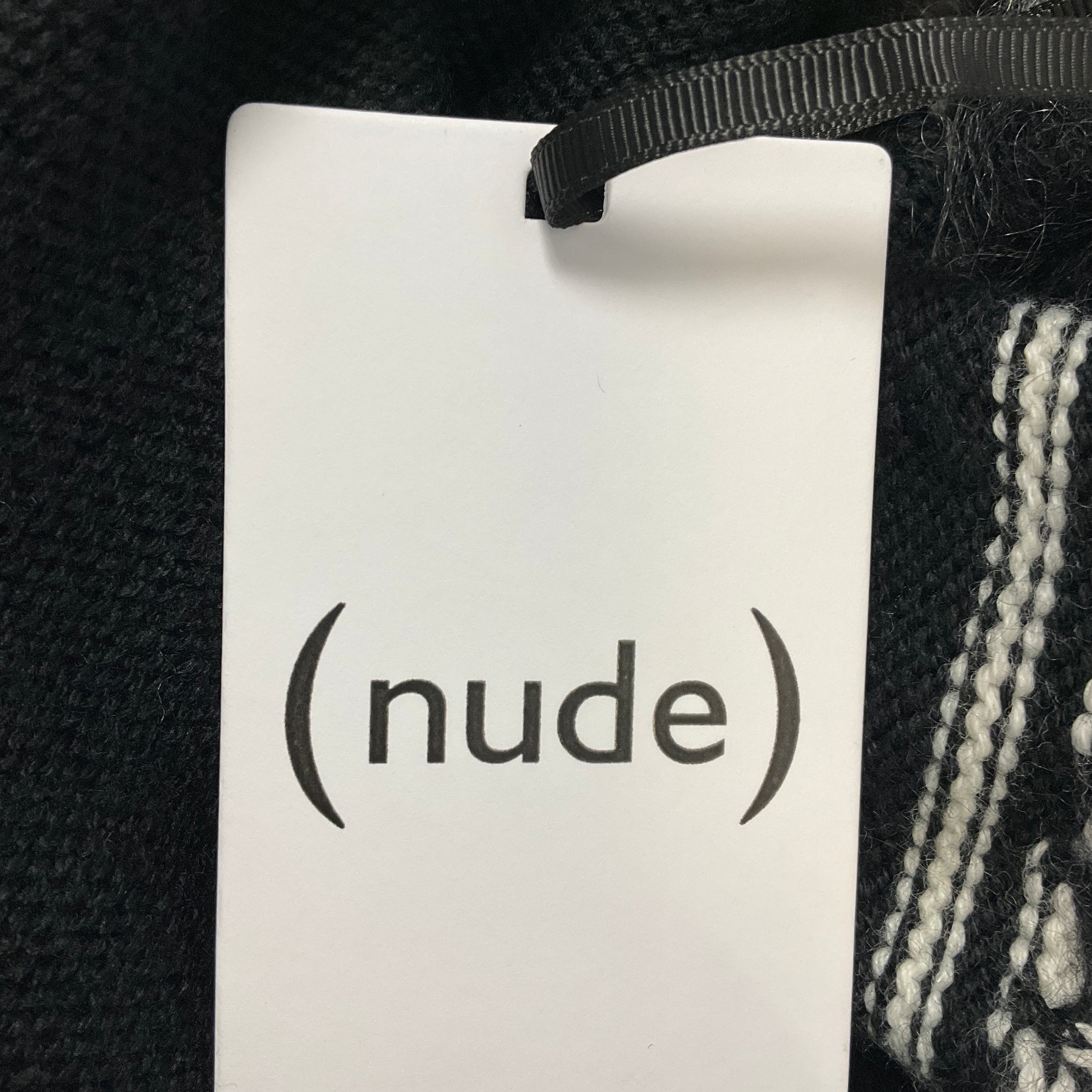 Nude Black / Off White Zip Front Nordic Cardigan Sweater