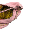 Load image into Gallery viewer, Versace Light Pink Zipper Detail Grained Leather Shoulder Bag with Braided Trim and Medusa Medallion Coins
