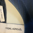 Load image into Gallery viewer, Yigal Azrouel Navy Blue Multi Printed Sleeveless Scuba Stretch Midi Dress
