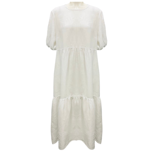 Peserico White Linen Midi Dress