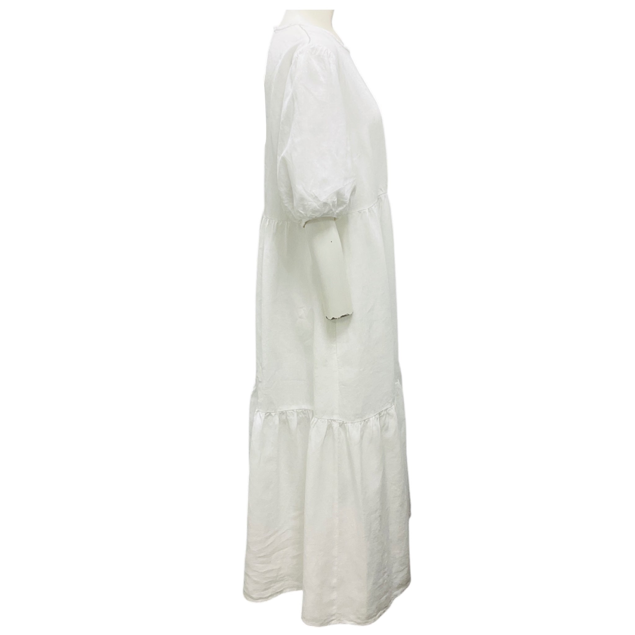 Peserico White Linen Midi Dress