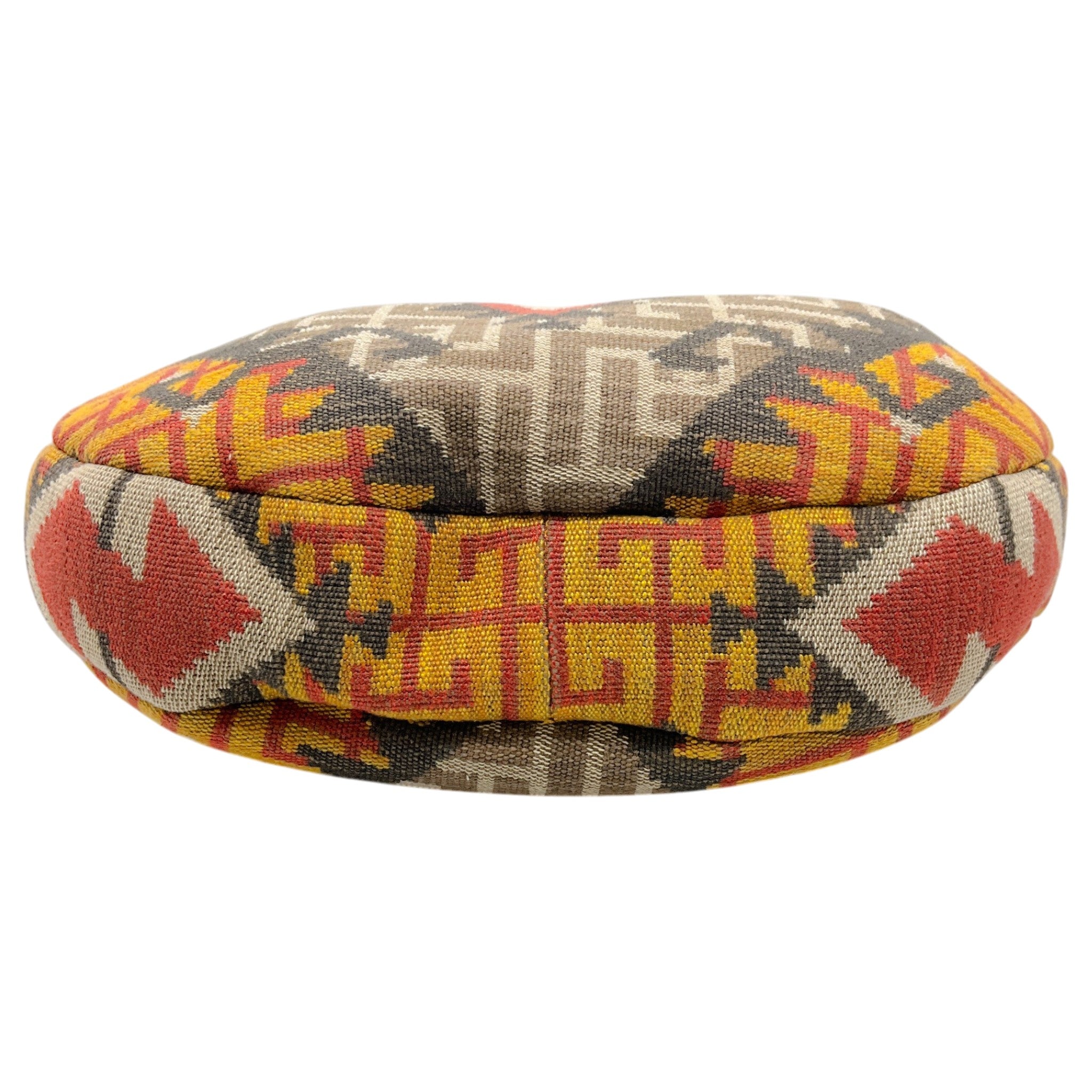 Balmain Red Multi Monogram Tapestry Shoulder Bag