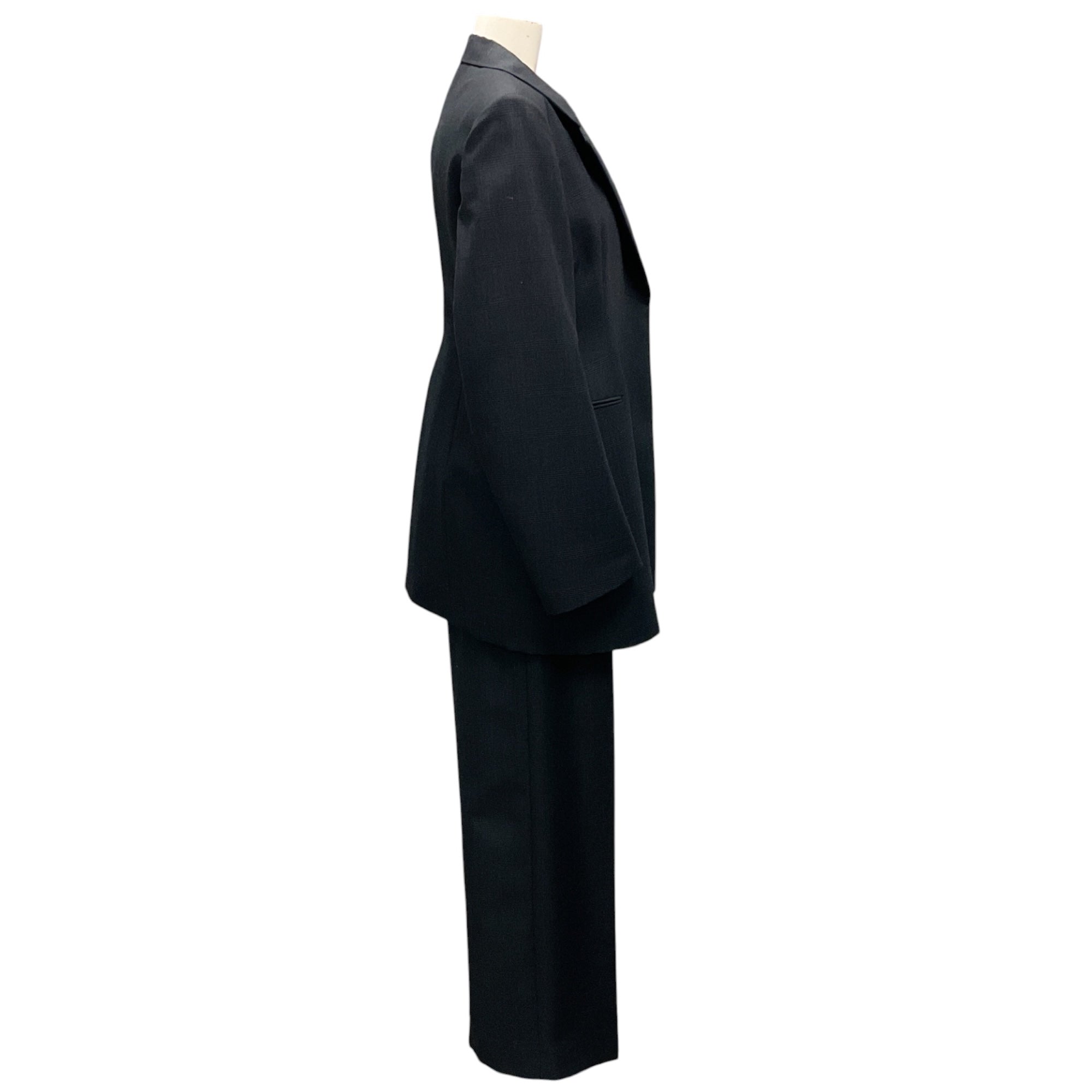 Alaia Dark Grey Checked Tailored Blazer and Pants Suit Set