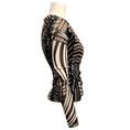 Load image into Gallery viewer, Fuzzi Black / Tan Print Long Sleeved Wrap Top
