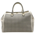 Load image into Gallery viewer, Victoria Beckham White Leather Quincy Laser Cut Satchel


