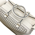 Load image into Gallery viewer, Victoria Beckham White Leather Quincy Laser Cut Satchel
