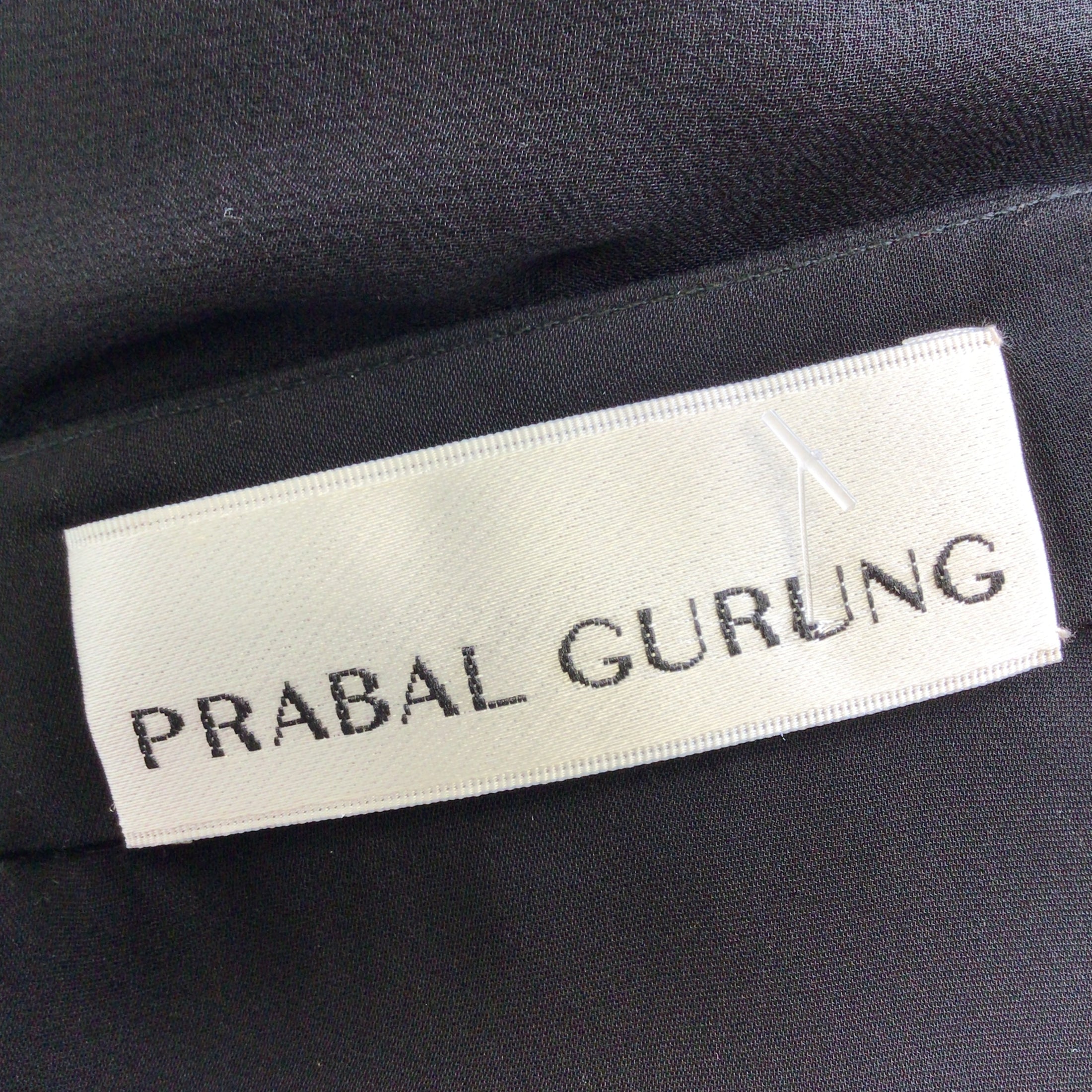 Prabal Gurung Black Silk Chiffon Skirt