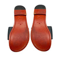 Load image into Gallery viewer, Christian Dior Black / Gold Revolution Logo Leather Flat Slide Sandals
