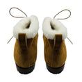 Load image into Gallery viewer, Manolo Blahnik Tan / Ivory Shearling Lined Suede Ankle Boots with Lug Soles
