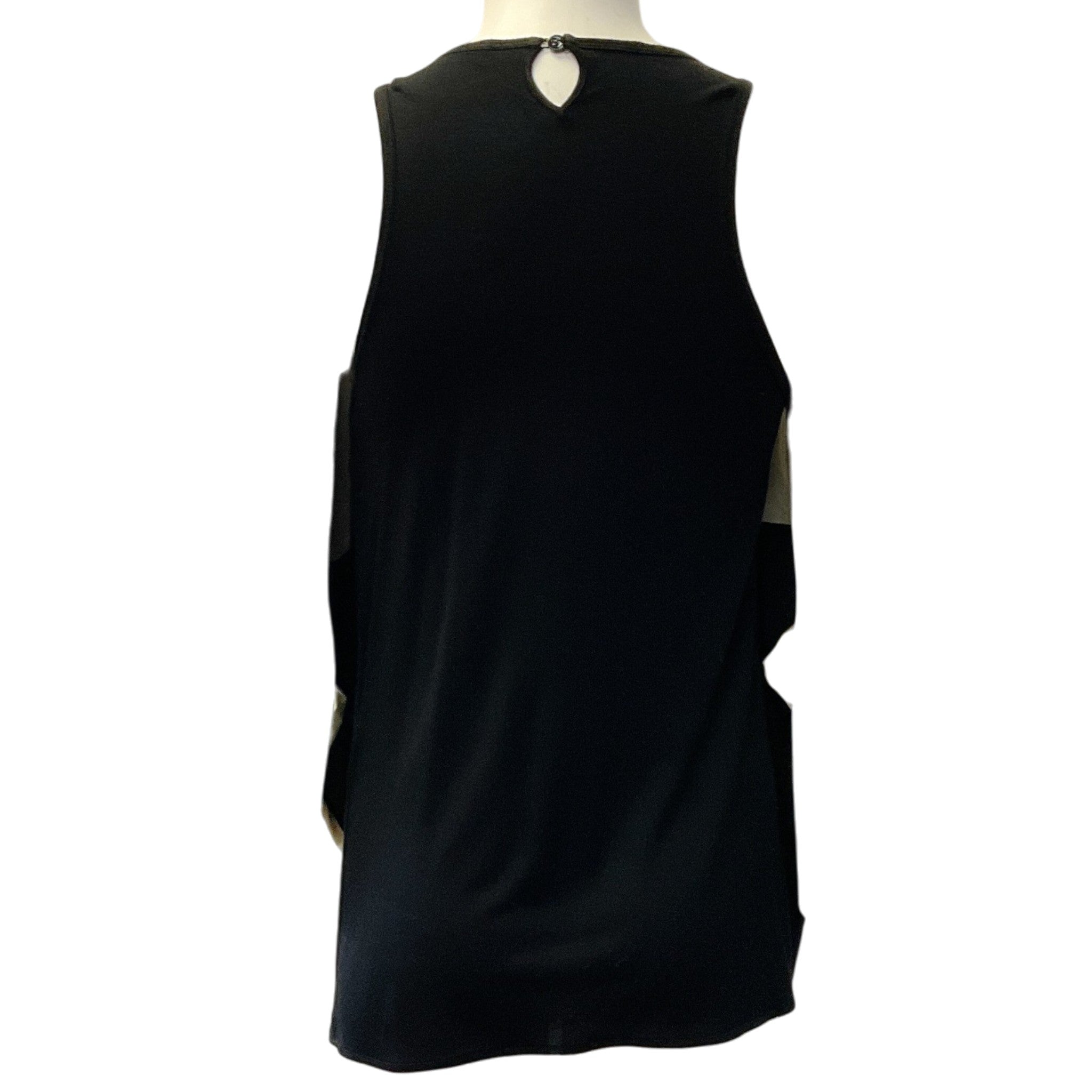 Givenchy Black Sleeveless Top with Printed Overlay