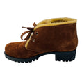 Load image into Gallery viewer, Prada Brown / Tan Shearling Lined Suede Ankle Boots with Lug Soles
