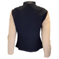 Load image into Gallery viewer, Akris Punto Black / Beige Lambskin Leather and Stretch Knit Full Zip Jacket
