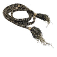 Load image into Gallery viewer, Chanel Teal / White / Gold Metallic Pearl Embellished CC Logo Station Boucle Knit Scarf
