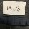 Load image into Gallery viewer, Pallas Navy Blue / Black Satin Trimmed Wool Crepe Jacket and Pants Suit Set
