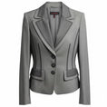 Load image into Gallery viewer, Escada Grey Three Button Wool Blazer Jacket
