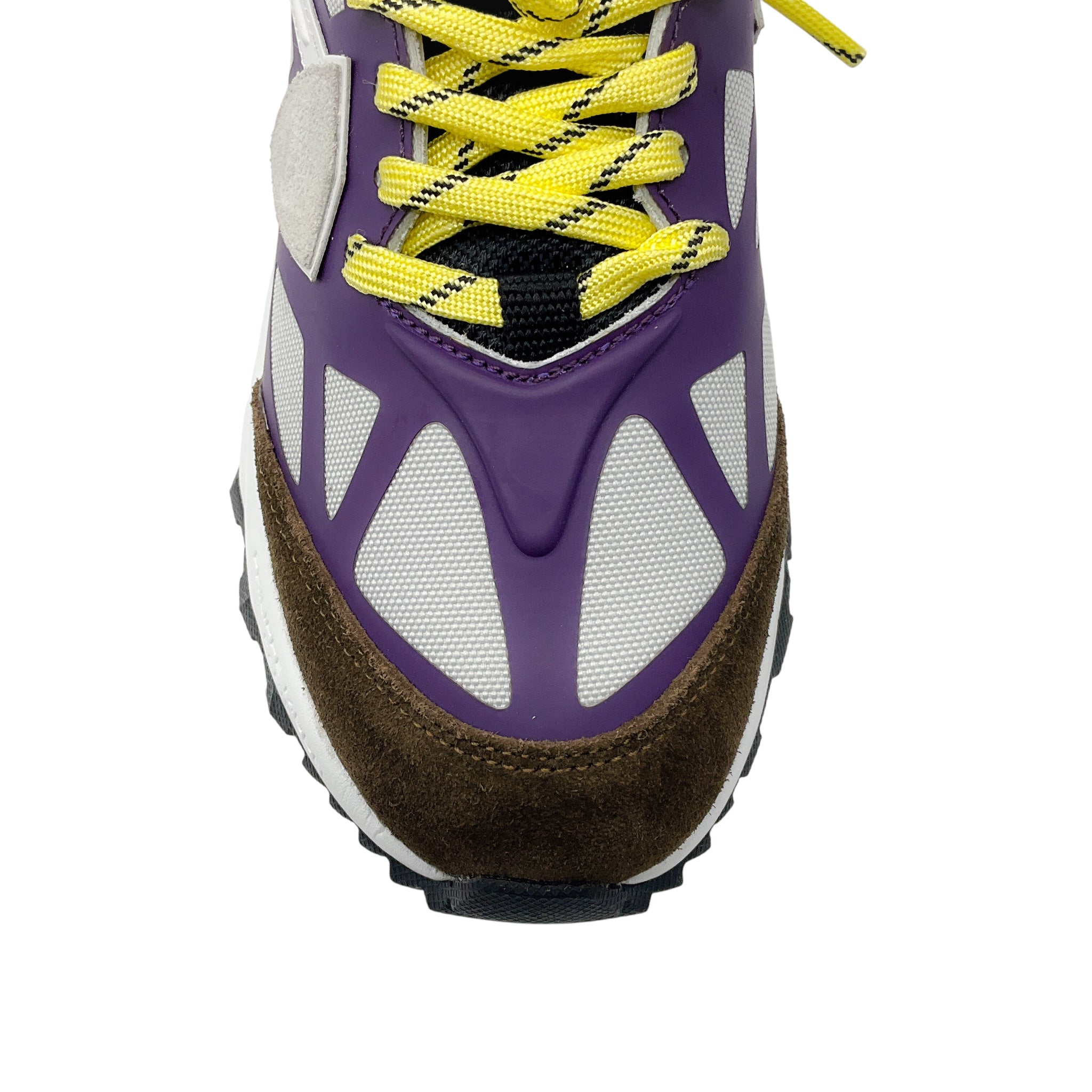 Philippe Model Purple / Grey Rocx Nylon and Leather Low Top Sneakers