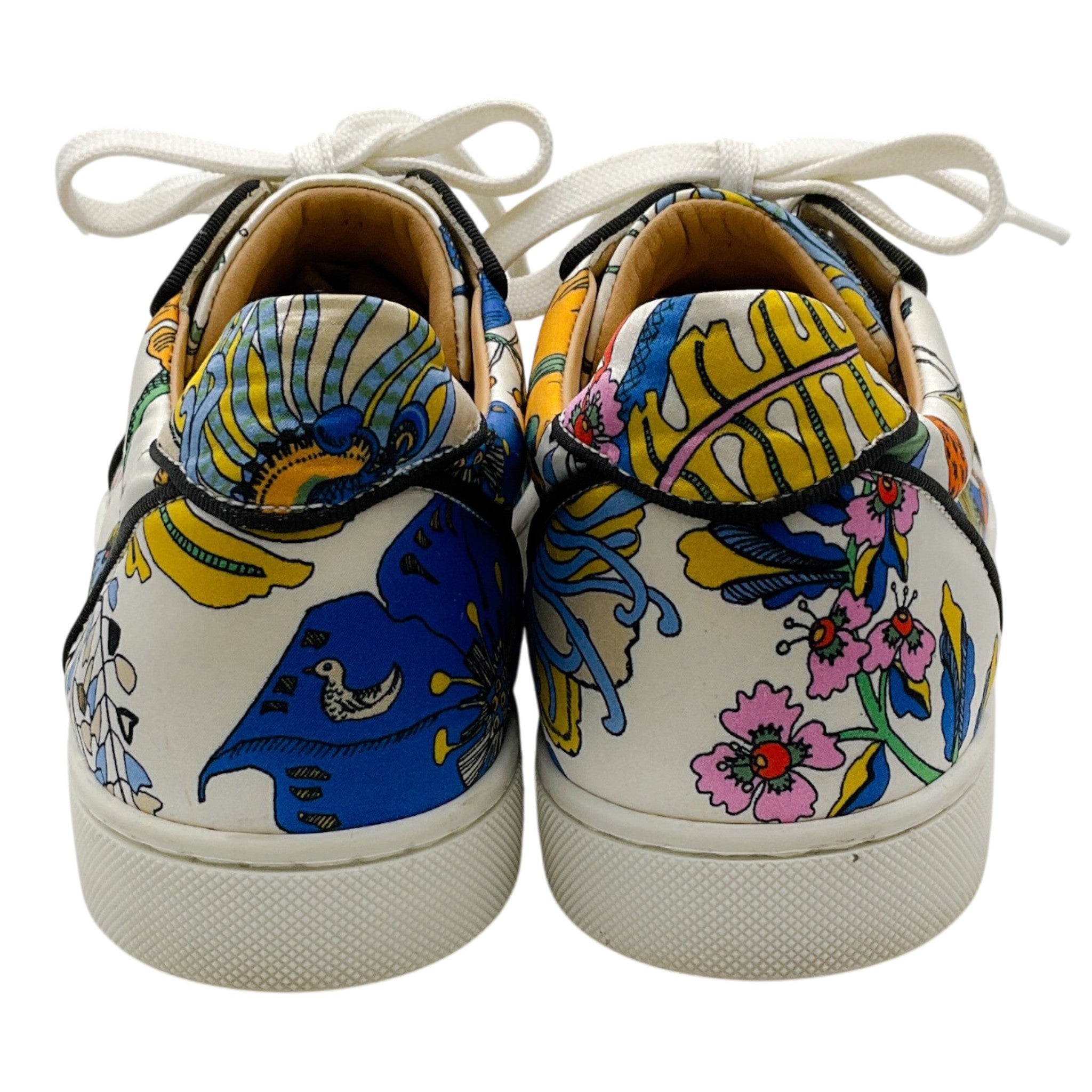 Christian Louboutin Botanical Floral Print Satin Louis Junior Sneakers