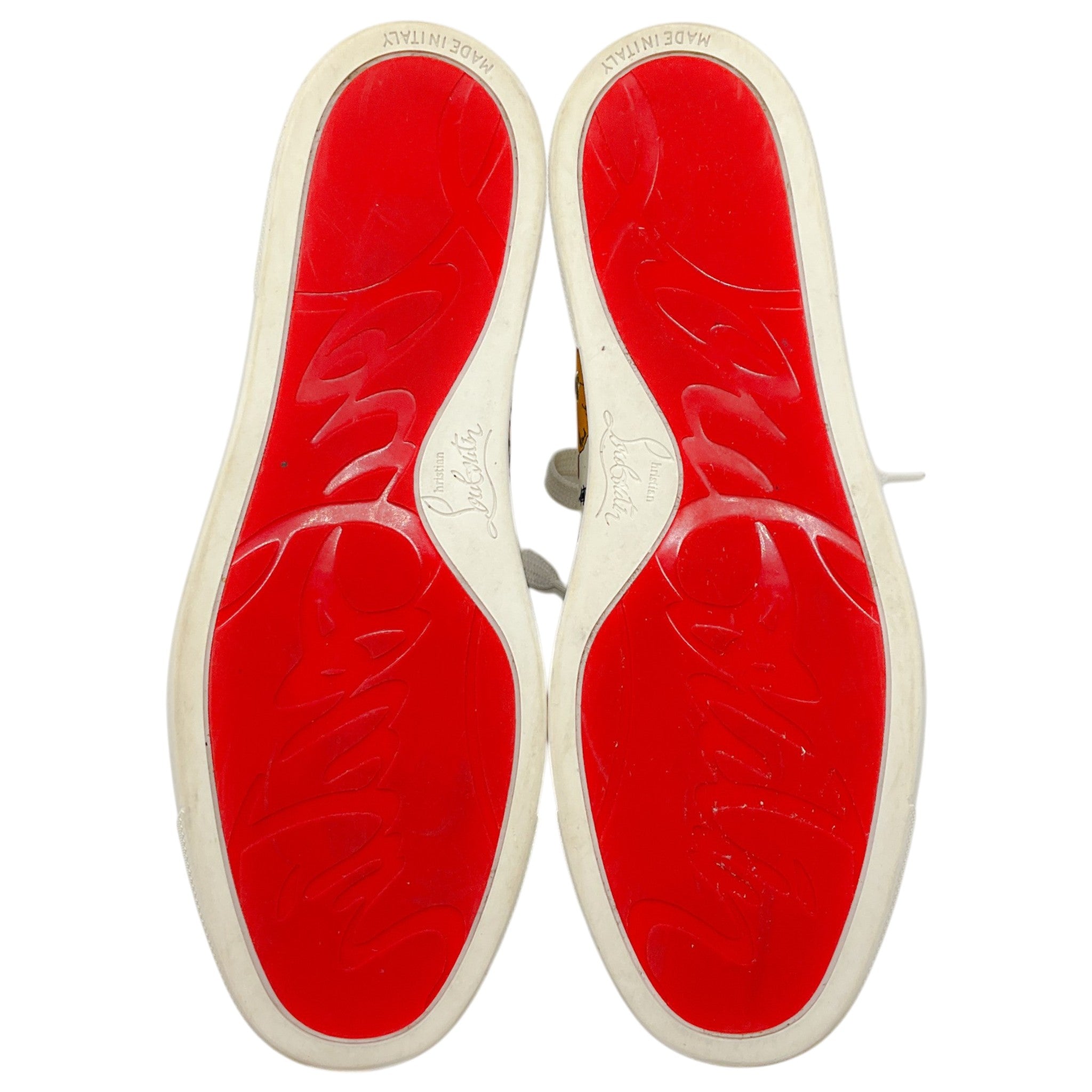 Christian Louboutin Botanical Floral Print Satin Louis Junior Sneakers